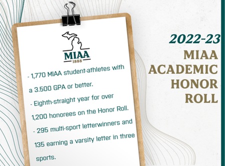 1,770 Student-Athletes Named to 2022-23 MIAA Academic Honor Roll
