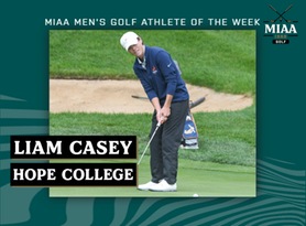 Liam Casey, Hope, MIAA Men's Golf Athlete of the Week 4/24/23