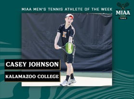 Casey Johnson, Kalamazoo, MIAA Men's Tennis Athlete of the Week 5/1/23
