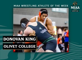 Donovan King, Olivet, MIAA Wrestling Athlete of the Week 1/9/23