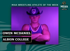 Owen McDaniel, Albion, MIAA Wrestling Athlete of the Week 11/14/22
