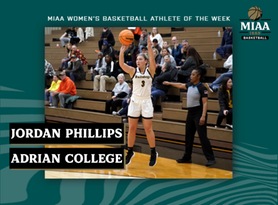 Jordan Phillips, Adrian, MIAA Women's Basketball Athlete of the Week 1/23/23