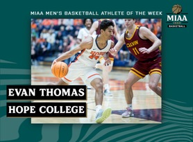 Evan Thomas, Hope, MIAA Men's Basketball Athlete of the Week 1/23/23