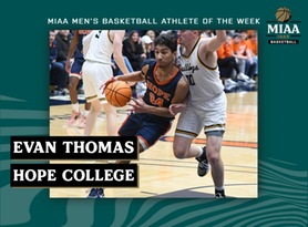 Evan Thomas, Hope, MIAA Men's Basketball Athlete of the Week 2/27/23