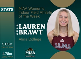 Lauren Brawt, Alma, MIAA Women's Indoor Field Athlete of the Week 2/19/24