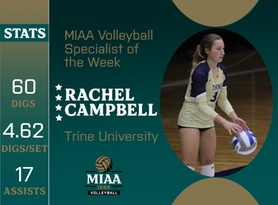 Rachel Campbell, Trine, MIAA Volleyball Specialist of the Week 9/18/23