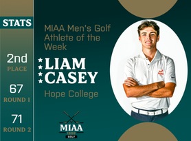 Liam Casey, Hope, MIAA Men's Golf Athlete of the Week 9/18/23