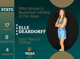 Elle Deardorff, Saint Mary's, MIAA Women's Basketball Athlete of the Week 12/18/23