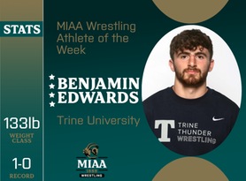Benjamin Edwards, Trine, MIAA Wrestling Athlete of the Week 11/27/23