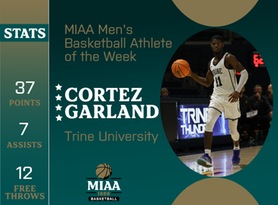 Cortez Garland, Trine, MIAA Men's Basketball Athlete of the Week 1/2/24