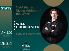 Will Goodpaster, Calvin, MIAA Men's Diving Athlete of the Week 10/16/23