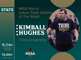 Kimball Hughes, Trine, MIAA Men's Indoor Field Athlete of the Week 2/12/24