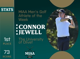 Connor Jewell, Olivet, MIAA Men's Golf Athlete of the Week 3/28/24