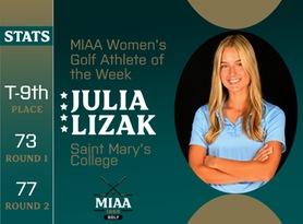 Julia Lizak, Saint Mary's, MIAA Women's Golf Athlete of the Week 4/15/24