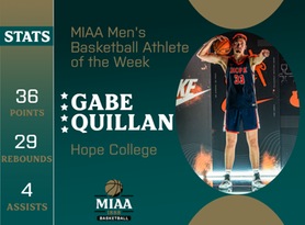 Gabe Quillan, Hope, MIAA Men's Basketball Athlete of the Week 1/8/24