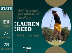 Lauren Reed, Adrian, MIAA Women's Golf Athlete of the Week 9/5/23