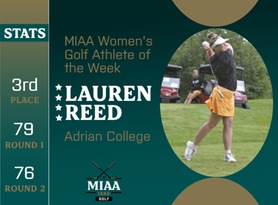 Lauren Reed, Adrian, MIAA Women's Golf Athlete of the Week 9/11/23
