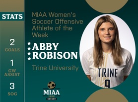 Abby Robison, Trine, MIAA Women's Soccer Offensive Athlete of the Week 10/23/23