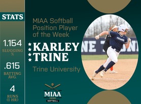 Karley Trine, Trine, MIAA Softball Position Player of the Week 4/22/24