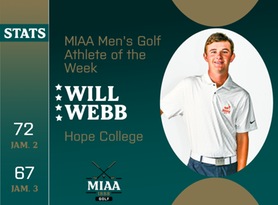 Will Webb, Hope, MIAA Men's Golf Athlete of the Week 10/2/23