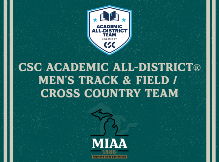 Twenty-One MIAA Student-Athletes Deemed CSC Academic All-District&reg; Men's Cross Country/Track &amp; Field Honorees