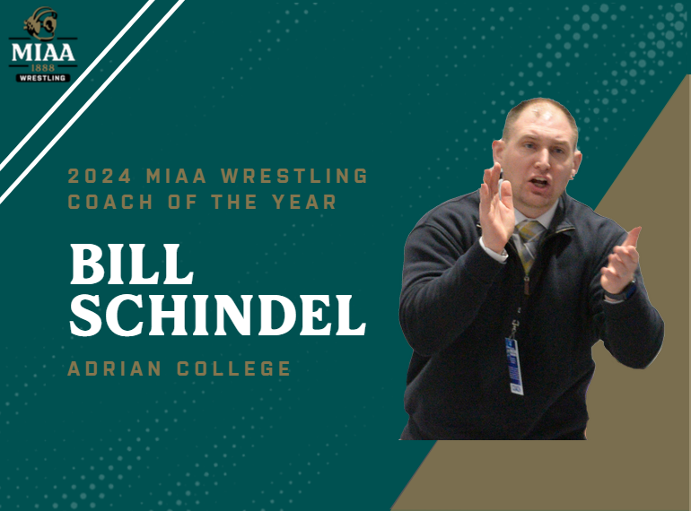 Adrian College's Bill Schindel Named 2024 MIAA Wrestling Coach of the Year