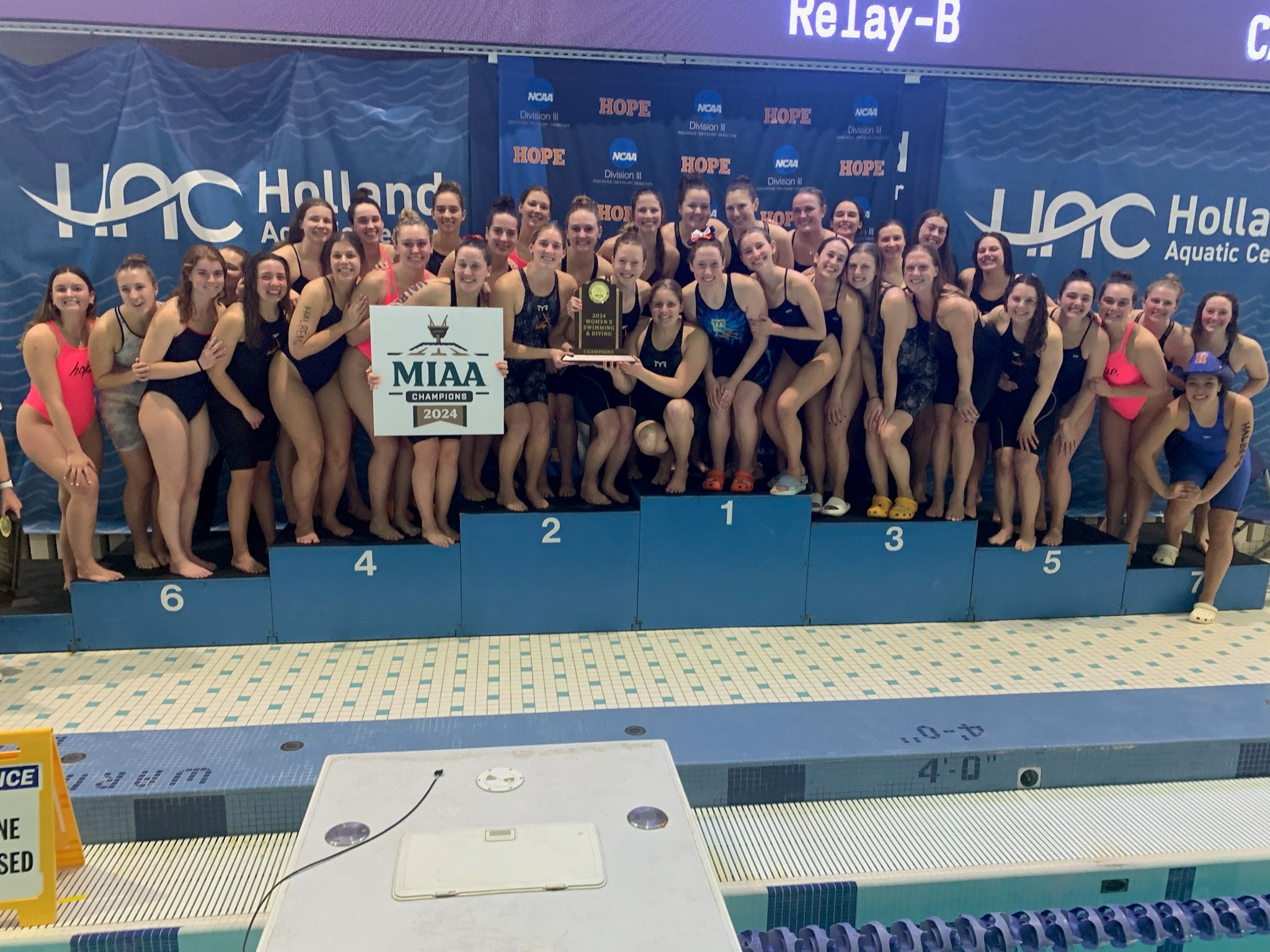 Hope Defends MIAA Women's Swimming and Diving Championship Title