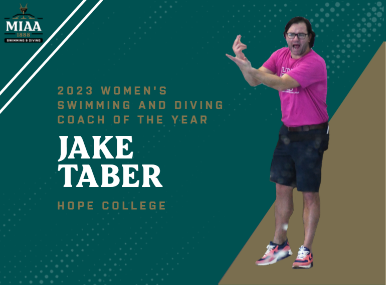 Hope College's Jake Taber Titled 2024 MIAA Women's Swimming and Diving Coach of the Year