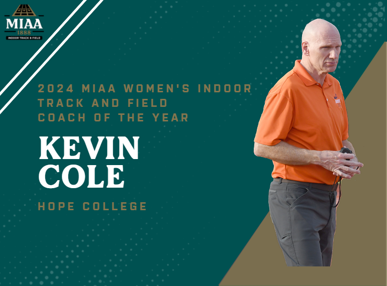 Hope College's Kevin Cole Tabbed 2024 MIAA Women's Indoor Track and Field Coach of the Year