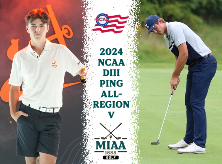 Hope's Casey and Trine's Civanich Selected to 2024 NCAA Division III PING All-Region V Team